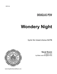 Wondery Night, SATB/Hymn – Image 1