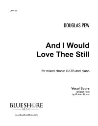 And I Would Love Thee Still, SATB and Piano – Image 1