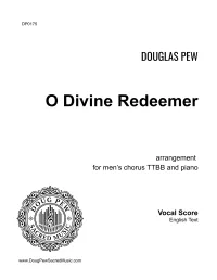 O Divine Redeemer, TTBB and Piano – Image 1