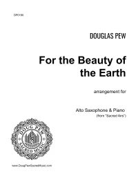 For the Beauty of the Earth - Alto Sax and Piano – Image 1