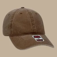 Unstructured 6‑Panel Low Profile Cap – Brown