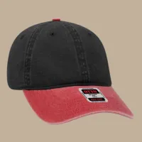 Unstructured 6‑Panel Low Profile Cap – Black/Orange