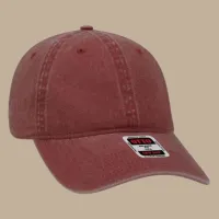 Unstructured 6‑Panel Low Profile Cap – Red