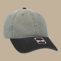 Unstructured 6‑Panel Low Profile Cap – Black/ Gray