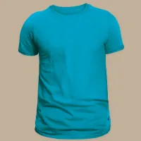 T-shirts with print – teal, S