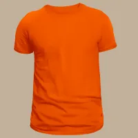 T-shirts with print – orange, S