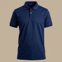 Embroidered polo shirt – M, dark blue