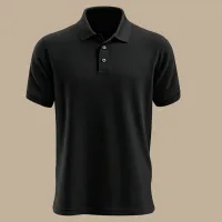 Embroidered polo shirt – S, Black