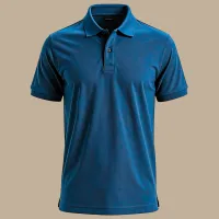 Embroidered polo shirt – XL, blue