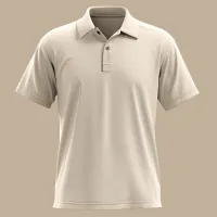 Embroidered polo shirt – S, beige