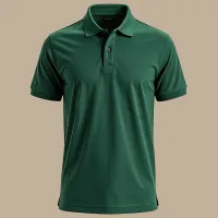Embroidered polo shirt – L, green
