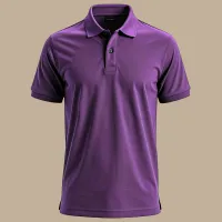 Embroidered polo shirt – XL, violet
