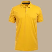 Embroidered polo shirt – S, yellow