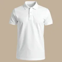 Embroidered polo shirt – XL, white