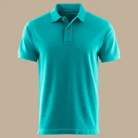 Embroidered polo shirt – S, teal