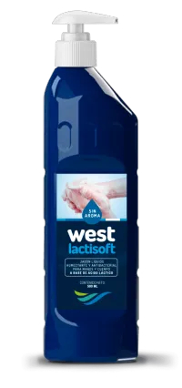 Jabón líquido humectante y antibacterial para manos y cuerpo lactisoft – Image 1