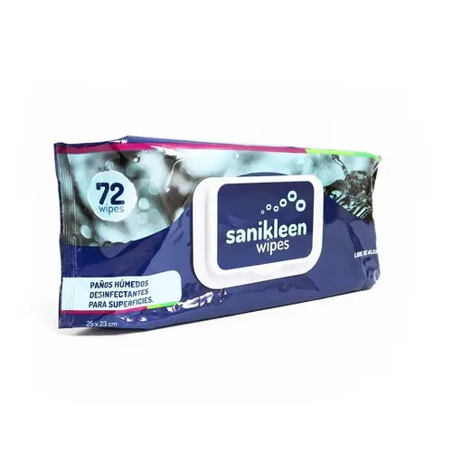 Paños húmedos desinfectantes equipo medico sanikleen wipes – Image 3