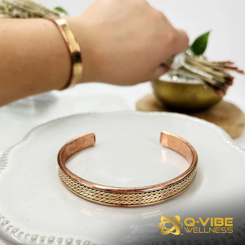 Quantum & Frequency Vortex Copper Bracelet Infused with 528HKs โ Image 1