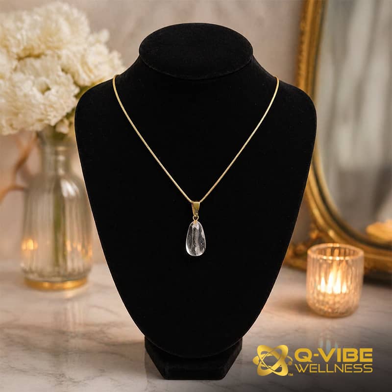528HKs Quantum Infused Tumbled Quartz Pendant – Image 5
