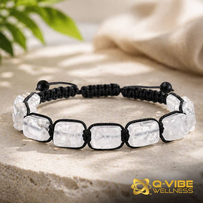 Quantum & Frequency Vortex Crystal Quartz Braided Bracelet Infused with 7,777HKs โ Image 3