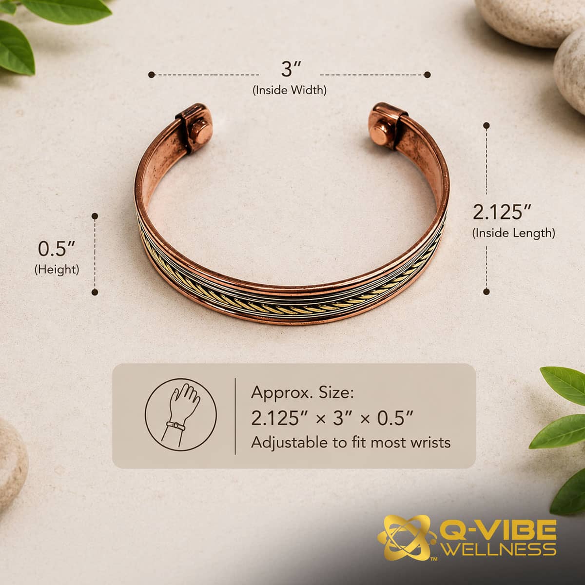 Quantum & Frequency Vortex Copper Bracelet Infused with 7,777HKs โ Image 6