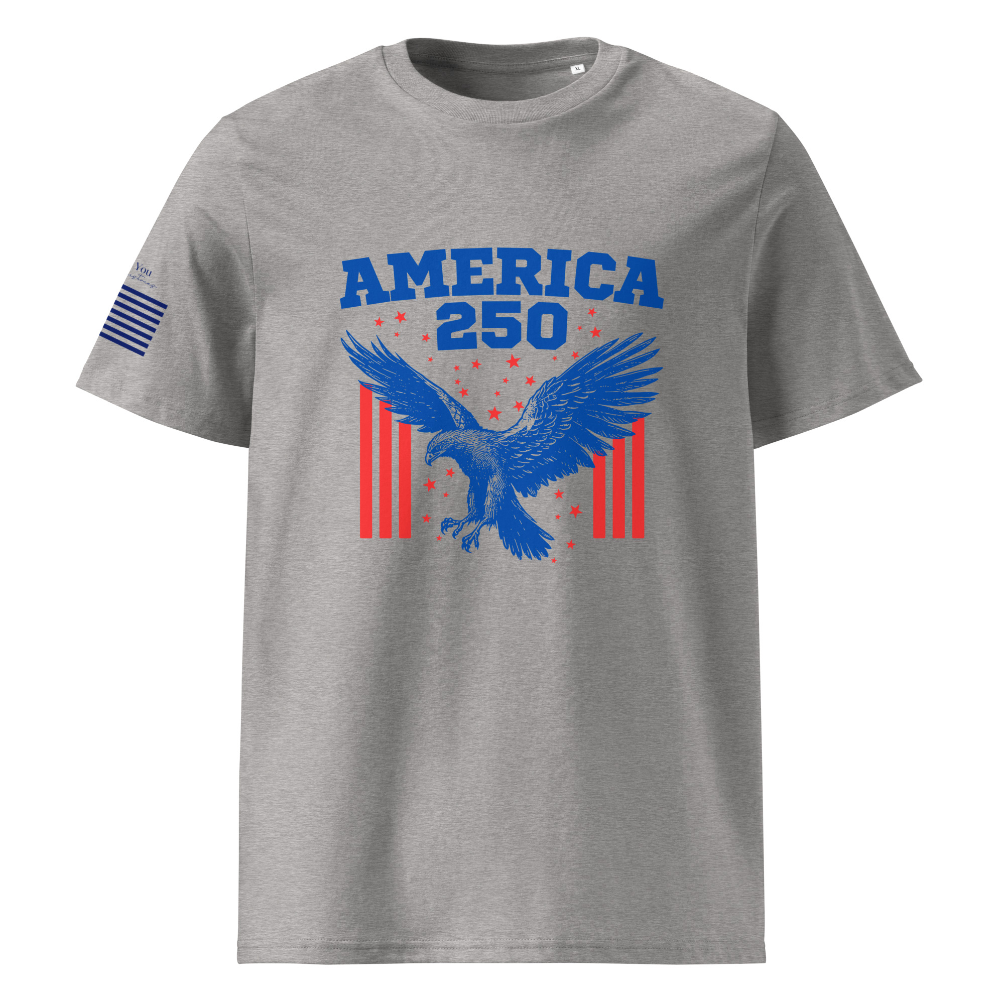 America 250 Organic Cotton Unisex T-Shirt – Small, Grey