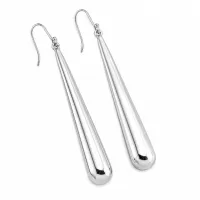 Liquid Silver Drop Earrings – Image 2