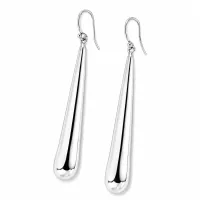 Liquid Silver Drop Earrings – Image 5