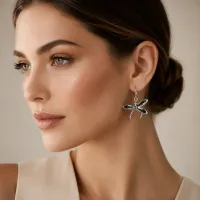 Silver Dragonfly Earrings – Image 4