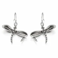 Silver Dragonfly Earrings – Image 3