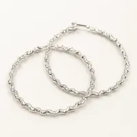 Champagne Twist Hoops – Image 1