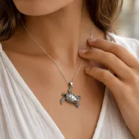 Silver Sea Muse Pendant – Image 5