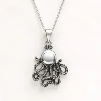The Silver Siren Octopus Pendant – Image 4