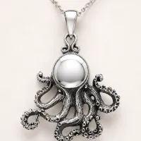 The Silver Siren Octopus Pendant – Image 2