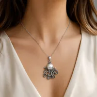 The Silver Siren Octopus Pendant – Image 5