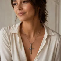 Eterna Knot Cross Pendant – Image 1