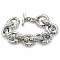 Marisol Hammered Link Bracelet – Image 4