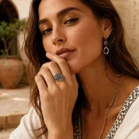 Luna Studded Statement Ring – Image 1