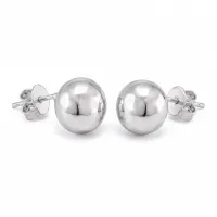 Hammered Silver Ball Stud Earrings  – Image 1