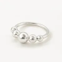Graduated Silver Ball Ring  – Image 1