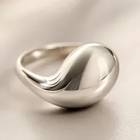 Silver Teardrop Ring – Image 3