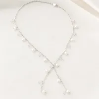 Pearl Drop Necklace & Earring Set  – Image 1