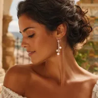 Pearl Drop Necklace & Earring Set  – Image 3