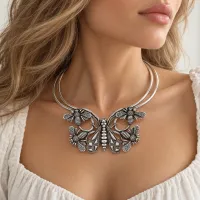 Enchanted Garden Silver Collar. – Image 2