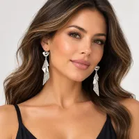 Modern Cascade Drop Earrings – Image 3