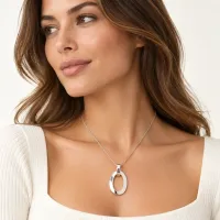 Modern Oval Link Pendant – Image 2