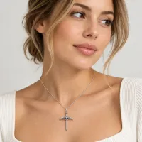 Faith & Strength Nail Cross Pendant – Image 4