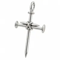 Faith & Strength Nail Cross Pendant – Image 5
