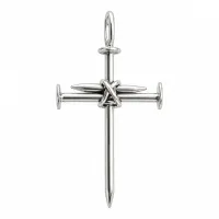 Faith & Strength Nail Cross Pendant – Image 2