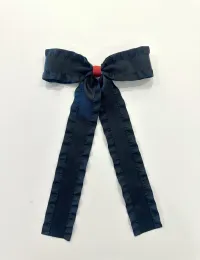 Satin Double Ruffle Long Tail Bow – Image 24